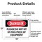 Signmission Please Do Not Sit On This Piece Of Equipment Danger Sign, Aluminum, 18in W x 12in L, 2PK OS-2PACK-DS-A-1218-L-2426 - alternate 7